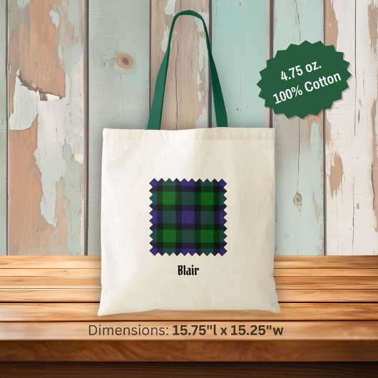 Clan Blair Tartan Canvas tas