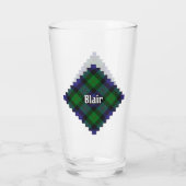 Clan Blair Tartan Glass Glas (Achterkant)