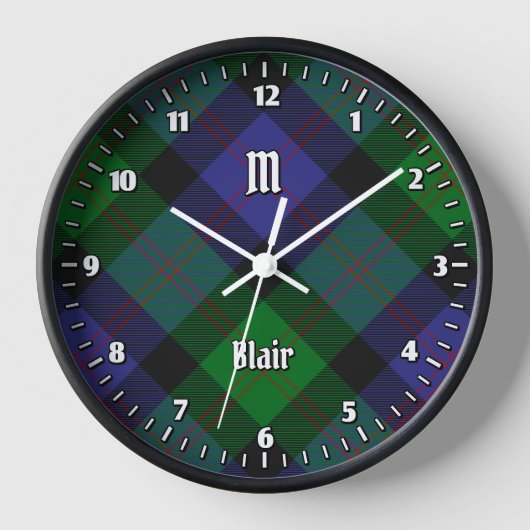 Clan Blair Tartan Grande horloge (Recto)