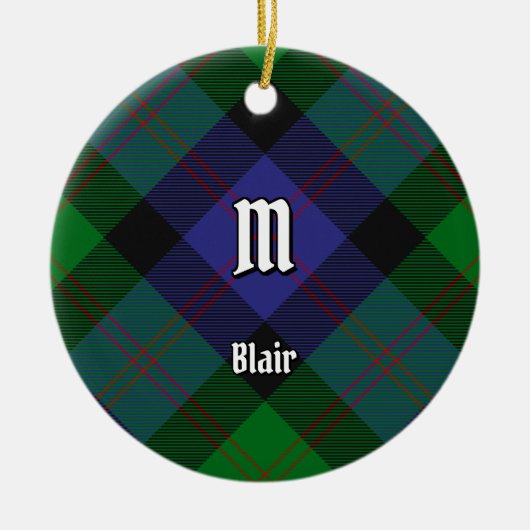 Clan Blair Tartan Keramisch Ornament (Voorkant)