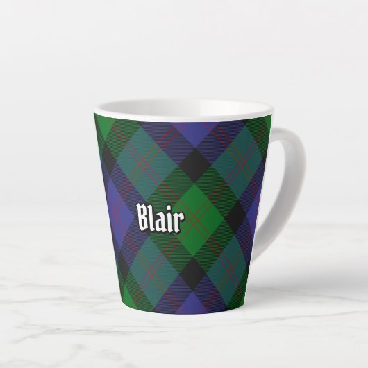 Clan Blair Tartan Latte Mok (Rechterhoek)