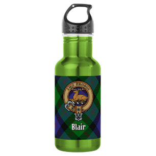 Clan Blair Wapen over Tartan Waterfles