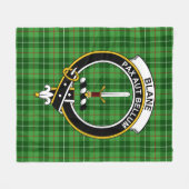 Clan Blane Tartan Schots geruit kleed Fleece Deken (Voorkant (Horizontaal))