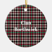 Clan Borthwick Ancient Tartan Keramisch Ornament (Voorkant)