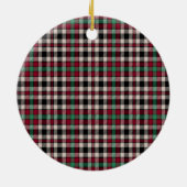 Clan Borthwick Ancient Tartan Keramisch Ornament (Achterkant)