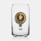 Clan Boyd Crest over Tartan Blikvorm Glas (Voorkant)