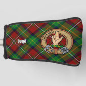Clan Boyd Crest over Tartan Golfheadcover (Voorkant)