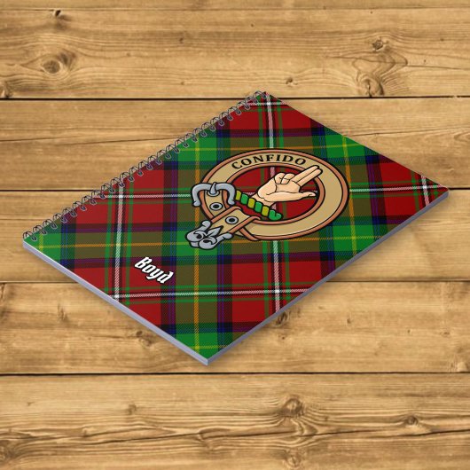 Clan Boyd Crest over Tartan Notitieboek