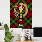 Clan Boyd Crest over Tartan Poster (Thuiskantoor)