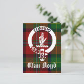Clan Boyd Crest Tartan Briefkaart (Staand voorkant)
