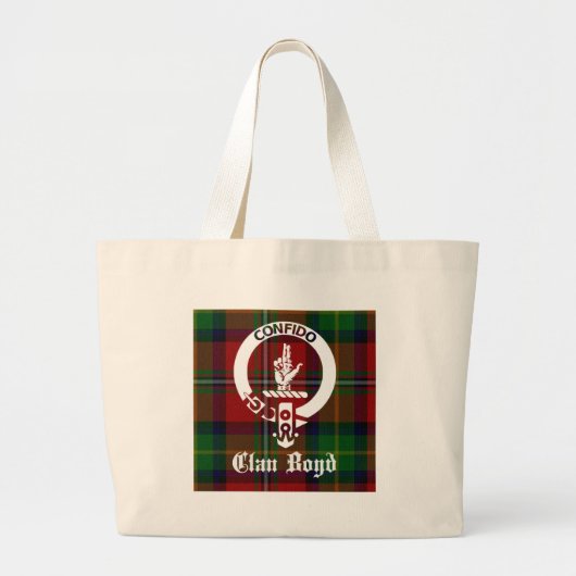 Clan Boyd Crest Tartan Grote Tote Bag (Voorkant)