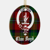 Clan Boyd Crest Tartan Keramisch Ornament (Rechts)