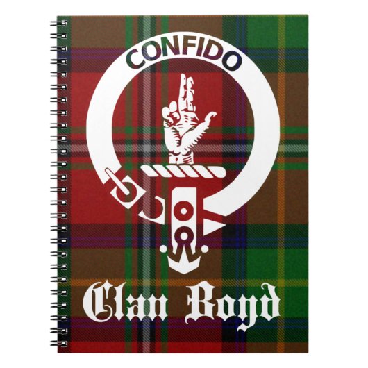 Clan Boyd Crest Tartan Notitieboek (Voorkant)