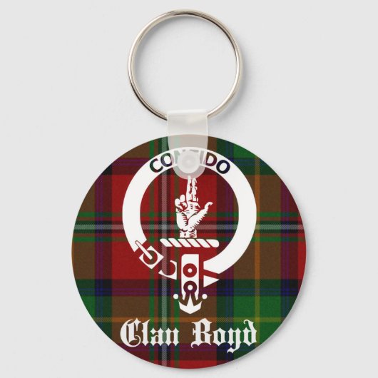 Clan Boyd Crest Tartan Sleutelhanger (Voorkant)