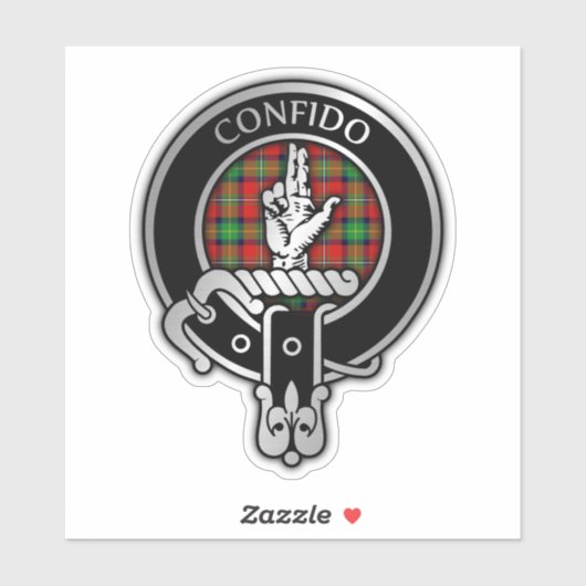 Clan Boyd Crest & Tartan Sticker (Feuille)