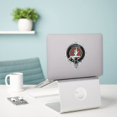 Clan Boyd Crest & Tartan Sticker (Ordinateur portable sur le bureau)