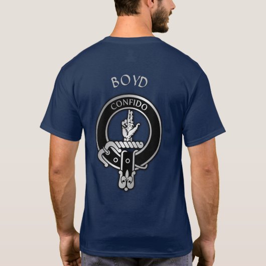 Clan Boyd Crest & Tartan T-Shirt (Achterkant)