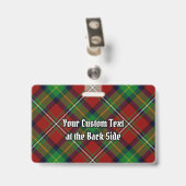 Clan Boyd Tartan Badge (Back with Clip)