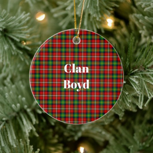 Clan Boyd Tartan Keramisch Ornament (Boom)