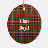 Clan Boyd Tartan Keramisch Ornament (Links)