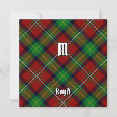 Clan Boyd Tartan uitnodiging (Voorkant)
