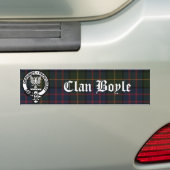 Clan Boyle Crest & Tartan Bumpersticker (Op auto)