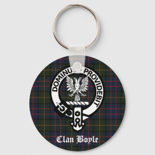 Clan Boyle Crest & Tartan Sleutelhanger