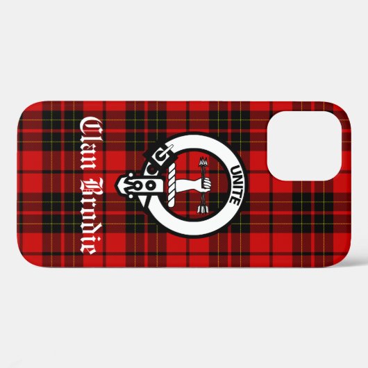 Clan Brodie Crest Badge en Tartan Case-Mate iPhone Case (Achterkant (horizontaal))