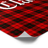 Clan Brodie Crest Badge en Tartan Poster (Hoek)