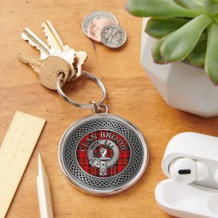 Clan Brodie Crest & Tartan Knot Sleutelhanger