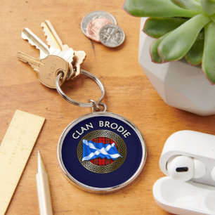 Clan Brodie Tartan Knot & Flag Sleutelhanger