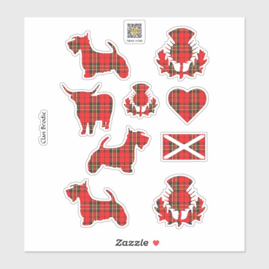 Clan Brodie Tartan Sticker (Vel)