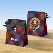 Clan Brown Crest over Tartan Bedankdoosjes