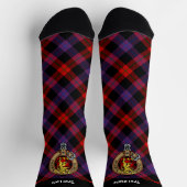 Clan Brown Crest over Tartan Sokken (Top)