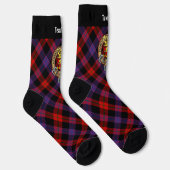 Clan Brown Crest over Tartan Sokken (Rechts)