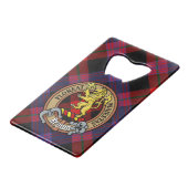 Clan Brown Crest sur Tartan (Devant Angle)