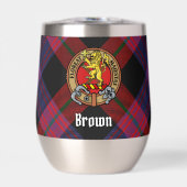 Clan Brown Crest sur Tartan (Avant)