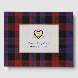 Clan Brown Schotse Plaid Harten Bruiloft 1 Gastenboek