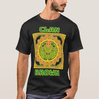 Clan Brown Scottish Celtic Thistle  T-shirt