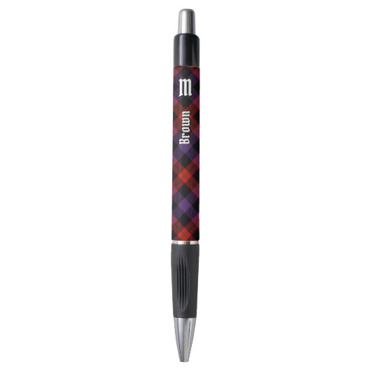 Clan Brown Tartan Pen (Voorkant Verticaal)