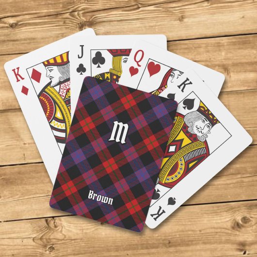 Clan Brown Tartan Pokerkaarten