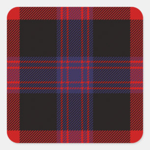 Clan Brown Tartan Vierkante Sticker