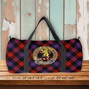 Clan Brown Wapen over Tartan Plunjezak