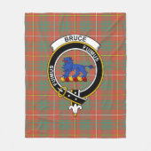 Clan Bruce Ancient Tartan Pset Fleece Deken (Voorkant)