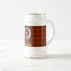 Clan Bruce Crest Badge & Tartan Custom Bierpul