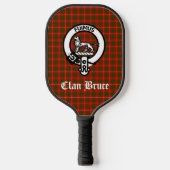 Clan Bruce Crest Badge & Tartan Custom Pickleball Paddle (Voorkant)