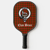 Clan Bruce Crest Badge & Tartan Custom Pickleball Paddle (Achterkant)