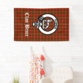 Clan Bruce Crest Badge & Tartan Custom Spandoek (Insitu)