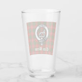 Clan Bruce Crest Badge & Tartan Glas (Achterkant)