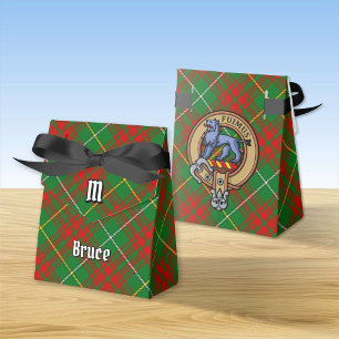 Clan Bruce Crest over de jacht op Tartan Bedankdoosjes